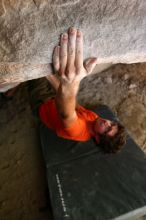 Rock climbing in Hueco Tanks State Park and Historic Site during the Hueco Tanks Awesome Fest 2.0 trip, Saturday, September 04, 2010.

Filename: SRM_20100904_15033945.JPG
Aperture: f/2.8
Shutter Speed: 1/200
Body: Canon EOS 20D
Lens: Canon EF 16-35mm f/2.8 L