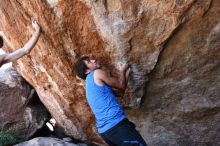 Rock climbing in Hueco Tanks State Park and Historic Site during the Hueco Tanks Awesome Fest 2.0 trip, Saturday, September 04, 2010.

Filename: SRM_20100904_15102053.JPG
Aperture: f/4.0
Shutter Speed: 1/400
Body: Canon EOS 20D
Lens: Canon EF 16-35mm f/2.8 L