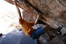 Rock climbing in Hueco Tanks State Park and Historic Site during the Hueco Tanks Awesome Fest 2.0 trip, Saturday, September 04, 2010.

Filename: SRM_20100904_15220864.JPG
Aperture: f/4.0
Shutter Speed: 1/400
Body: Canon EOS 20D
Lens: Canon EF 16-35mm f/2.8 L