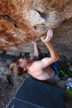 Rock climbing in Hueco Tanks State Park and Historic Site during the Hueco Tanks Awesome Fest 2.0 trip, Saturday, September 04, 2010.

Filename: SRM_20100904_15230867.JPG
Aperture: f/4.0
Shutter Speed: 1/400
Body: Canon EOS 20D
Lens: Canon EF 16-35mm f/2.8 L