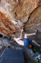 Rock climbing in Hueco Tanks State Park and Historic Site during the Hueco Tanks Awesome Fest 2.0 trip, Saturday, September 04, 2010.

Filename: SRM_20100904_15290874.JPG
Aperture: f/4.0
Shutter Speed: 1/400
Body: Canon EOS 20D
Lens: Canon EF 16-35mm f/2.8 L