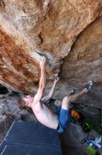 Rock climbing in Hueco Tanks State Park and Historic Site during the Hueco Tanks Awesome Fest 2.0 trip, Saturday, September 04, 2010.

Filename: SRM_20100904_15291177.JPG
Aperture: f/4.0
Shutter Speed: 1/400
Body: Canon EOS 20D
Lens: Canon EF 16-35mm f/2.8 L