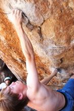 Rock climbing in Hueco Tanks State Park and Historic Site during the Hueco Tanks Awesome Fest 2.0 trip, Saturday, September 04, 2010.

Filename: SRM_20100904_15360993.JPG
Aperture: f/4.0
Shutter Speed: 1/400
Body: Canon EOS 20D
Lens: Canon EF 16-35mm f/2.8 L