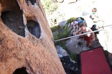 Rock climbing in Hueco Tanks State Park and Historic Site during the Hueco Tanks Awesome Fest 2.0 trip, Sunday, September 05, 2010.

Filename: SRM_20100905_12005435.JPG
Aperture: f/5.6
Shutter Speed: 1/250
Body: Canon EOS 20D
Lens: Canon EF 16-35mm f/2.8 L