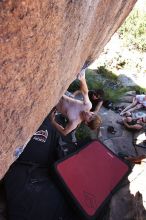 Rock climbing in Hueco Tanks State Park and Historic Site during the Hueco Tanks Awesome Fest 2.0 trip, Sunday, September 05, 2010.

Filename: SRM_20100905_12041940.JPG
Aperture: f/5.6
Shutter Speed: 1/500
Body: Canon EOS 20D
Lens: Canon EF 16-35mm f/2.8 L