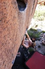 Rock climbing in Hueco Tanks State Park and Historic Site during the Hueco Tanks Awesome Fest 2.0 trip, Sunday, September 05, 2010.

Filename: SRM_20100905_12042343.JPG
Aperture: f/5.6
Shutter Speed: 1/500
Body: Canon EOS 20D
Lens: Canon EF 16-35mm f/2.8 L