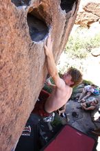 Rock climbing in Hueco Tanks State Park and Historic Site during the Hueco Tanks Awesome Fest 2.0 trip, Sunday, September 05, 2010.

Filename: SRM_20100905_12043246.JPG
Aperture: f/5.6
Shutter Speed: 1/500
Body: Canon EOS 20D
Lens: Canon EF 16-35mm f/2.8 L