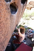 Rock climbing in Hueco Tanks State Park and Historic Site during the Hueco Tanks Awesome Fest 2.0 trip, Sunday, September 05, 2010.

Filename: SRM_20100905_12043247.JPG
Aperture: f/5.6
Shutter Speed: 1/500
Body: Canon EOS 20D
Lens: Canon EF 16-35mm f/2.8 L