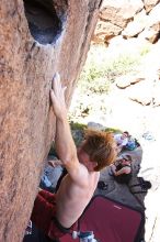 Rock climbing in Hueco Tanks State Park and Historic Site during the Hueco Tanks Awesome Fest 2.0 trip, Sunday, September 05, 2010.

Filename: SRM_20100905_12064854.JPG
Aperture: f/5.6
Shutter Speed: 1/500
Body: Canon EOS 20D
Lens: Canon EF 16-35mm f/2.8 L