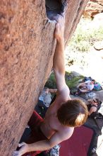 Rock climbing in Hueco Tanks State Park and Historic Site during the Hueco Tanks Awesome Fest 2.0 trip, Sunday, September 05, 2010.

Filename: SRM_20100905_12120466.JPG
Aperture: f/5.6
Shutter Speed: 1/500
Body: Canon EOS 20D
Lens: Canon EF 16-35mm f/2.8 L