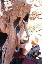 Rock climbing in Hueco Tanks State Park and Historic Site during the Hueco Tanks Awesome Fest 2.0 trip, Sunday, September 05, 2010.

Filename: SRM_20100905_12120867.JPG
Aperture: f/5.6
Shutter Speed: 1/500
Body: Canon EOS 20D
Lens: Canon EF 16-35mm f/2.8 L