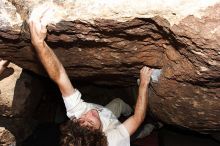 Rock climbing in Hueco Tanks State Park and Historic Site during the Hueco Tanks Awesome Fest 2.0 trip, Sunday, September 05, 2010.

Filename: SRM_20100905_14054682.JPG
Aperture: f/8.0
Shutter Speed: 1/250
Body: Canon EOS 20D
Lens: Canon EF 16-35mm f/2.8 L