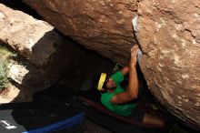 Rock climbing in Hueco Tanks State Park and Historic Site during the Hueco Tanks Awesome Fest 2.0 trip, Sunday, September 05, 2010.

Filename: SRM_20100905_14535796.JPG
Aperture: f/8.0
Shutter Speed: 1/250
Body: Canon EOS 20D
Lens: Canon EF 16-35mm f/2.8 L