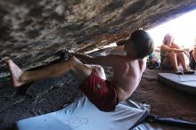 Rock climbing in Hueco Tanks State Park and Historic Site during the Hueco Tanks Awesome Fest 2.0 trip, Sunday, September 05, 2010.

Filename: SRM_20100905_16141146.JPG
Aperture: f/2.8
Shutter Speed: 1/200
Body: Canon EOS 20D
Lens: Canon EF 16-35mm f/2.8 L