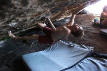 Rock climbing in Hueco Tanks State Park and Historic Site during the Hueco Tanks Awesome Fest 2.0 trip, Sunday, September 05, 2010.

Filename: SRM_20100905_16152248.JPG
Aperture: f/2.8
Shutter Speed: 1/200
Body: Canon EOS 20D
Lens: Canon EF 16-35mm f/2.8 L