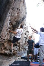 Rock climbing in Hueco Tanks State Park and Historic Site during the Hueco Tanks Awesome Fest 2.0 trip, Sunday, September 05, 2010.

Filename: SRM_20100905_18134278.JPG
Aperture: f/2.8
Shutter Speed: 1/320
Body: Canon EOS 20D
Lens: Canon EF 16-35mm f/2.8 L