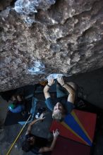 Rock climbing in Hueco Tanks State Park and Historic Site during the Hueco Tanks Awesome Fest 2.0 trip, Sunday, September 05, 2010.

Filename: SRM_20100905_19034593.JPG
Aperture: f/4.0
Shutter Speed: 1/200
Body: Canon EOS 20D
Lens: Canon EF 16-35mm f/2.8 L