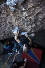 Rock climbing in Hueco Tanks State Park and Historic Site during the Hueco Tanks Awesome Fest 2.0 trip, Sunday, September 05, 2010.

Filename: SRM_20100905_19034694.JPG
Aperture: f/4.0
Shutter Speed: 1/200
Body: Canon EOS 20D
Lens: Canon EF 16-35mm f/2.8 L