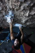 Rock climbing in Hueco Tanks State Park and Historic Site during the Hueco Tanks Awesome Fest 2.0 trip, Sunday, September 05, 2010.

Filename: SRM_20100905_19082001.JPG
Aperture: f/4.0
Shutter Speed: 1/200
Body: Canon EOS 20D
Lens: Canon EF 16-35mm f/2.8 L