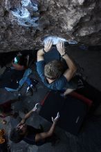 Rock climbing in Hueco Tanks State Park and Historic Site during the Hueco Tanks Awesome Fest 2.0 trip, Sunday, September 05, 2010.

Filename: SRM_20100905_19090904.JPG
Aperture: f/4.0
Shutter Speed: 1/200
Body: Canon EOS 20D
Lens: Canon EF 16-35mm f/2.8 L