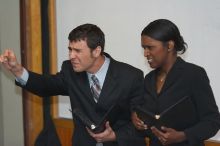 Eric Cullather and Nichole Martin practice their Duo Interpretive of "This Is How It Goes" by Neil Labute.  The University of Texas' Speech Team will compete in the American Forensic Associations National Individual Events Tournament (AFA NIET) in Gainesv

Filename: SRM_20060325_143200_3.jpg
Aperture: f/3.5
Shutter Speed: 1/160
Body: Canon EOS 20D
Lens: Canon EF 80-200mm f/2.8 L