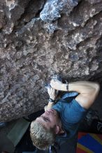 Rock climbing in Hueco Tanks State Park and Historic Site during the Hueco Tanks Awesome Fest 2.0 trip, Sunday, September 05, 2010.

Filename: SRM_20100905_19144327.JPG
Aperture: f/4.0
Shutter Speed: 1/200
Body: Canon EOS 20D
Lens: Canon EF 16-35mm f/2.8 L