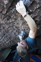 Rock climbing in Hueco Tanks State Park and Historic Site during the Hueco Tanks Awesome Fest 2.0 trip, Sunday, September 05, 2010.

Filename: SRM_20100905_19144328.JPG
Aperture: f/4.0
Shutter Speed: 1/200
Body: Canon EOS 20D
Lens: Canon EF 16-35mm f/2.8 L