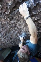 Rock climbing in Hueco Tanks State Park and Historic Site during the Hueco Tanks Awesome Fest 2.0 trip, Sunday, September 05, 2010.

Filename: SRM_20100905_19144329.JPG
Aperture: f/4.0
Shutter Speed: 1/200
Body: Canon EOS 20D
Lens: Canon EF 16-35mm f/2.8 L