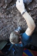 Rock climbing in Hueco Tanks State Park and Historic Site during the Hueco Tanks Awesome Fest 2.0 trip, Sunday, September 05, 2010.

Filename: SRM_20100905_19144430.JPG
Aperture: f/4.0
Shutter Speed: 1/200
Body: Canon EOS 20D
Lens: Canon EF 16-35mm f/2.8 L