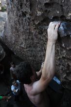 Rock climbing in Hueco Tanks State Park and Historic Site during the Hueco Tanks Awesome Fest 2.0 trip, Sunday, September 05, 2010.

Filename: SRM_20100905_19230855.JPG
Aperture: f/5.0
Shutter Speed: 1/250
Body: Canon EOS 20D
Lens: Canon EF 16-35mm f/2.8 L