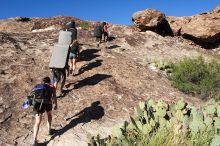 Rock climbing in Hueco Tanks State Park and Historic Site during the Hueco Tanks Awesome Fest 2.0 trip, Monday, September 06, 2010.

Filename: SRM_20100906_09320103.JPG
Aperture: f/8.0
Shutter Speed: 1/500
Body: Canon EOS 20D
Lens: Canon EF 16-35mm f/2.8 L