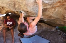 Rock climbing in Hueco Tanks State Park and Historic Site during the Hueco Tanks Awesome Fest 2.0 trip, Monday, September 06, 2010.

Filename: SRM_20100906_11470913.JPG
Aperture: f/4.0
Shutter Speed: 1/160
Body: Canon EOS 20D
Lens: Canon EF 16-35mm f/2.8 L