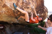 Rock climbing in Hueco Tanks State Park and Historic Site during the Hueco Tanks Awesome Fest 2.0 trip, Monday, September 06, 2010.

Filename: SRM_20100906_11500717.JPG
Aperture: f/4.0
Shutter Speed: 1/400
Body: Canon EOS 20D
Lens: Canon EF 16-35mm f/2.8 L