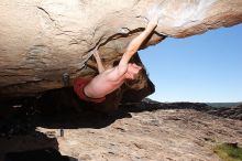 Rock climbing in Hueco Tanks State Park and Historic Site during the Hueco Tanks Awesome Fest 2.0 trip, Monday, September 06, 2010.

Filename: SRM_20100906_12220429.JPG
Aperture: f/10.0
Shutter Speed: 1/250
Body: Canon EOS 20D
Lens: Canon EF 16-35mm f/2.8 L