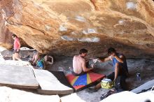 Rock climbing in Hueco Tanks State Park and Historic Site during the Hueco Tanks Awesome Fest 2.0 trip, Monday, September 06, 2010.

Filename: SRM_20100906_12514534.JPG
Aperture: f/5.6
Shutter Speed: 1/400
Body: Canon EOS 20D
Lens: Canon EF 16-35mm f/2.8 L