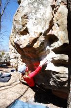 Bouldering in the southeast during Spring Break 2013.

Filename: SRM_20130312_11163215.JPG
Aperture: f/4.0
Shutter Speed: 1/2000
Body: Canon EOS-1D Mark II
Lens: Canon EF 16-35mm f/2.8 L