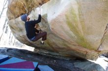 Bouldering in the southeast during Spring Break 2013.

Filename: SRM_20130312_11452216.JPG
Aperture: f/4.0
Shutter Speed: 1/320
Body: Canon EOS-1D Mark II
Lens: Canon EF 16-35mm f/2.8 L