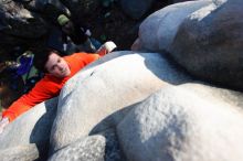 Bouldering in the southeast during Spring Break 2013.

Filename: SRM_20130312_16035418.JPG
Aperture: f/4.0
Shutter Speed: 1/1600
Body: Canon EOS-1D Mark II
Lens: Canon EF 16-35mm f/2.8 L