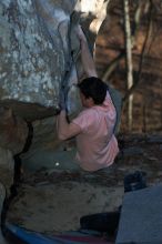 Bouldering in the southeast during Spring Break 2013.

Filename: SRM_20130313_17215288.JPG
Aperture: f/2.8
Shutter Speed: 1/1250
Body: Canon EOS-1D Mark II
Lens: Canon EF 85mm f/1.2 L II