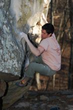 Bouldering in the southeast during Spring Break 2013.

Filename: SRM_20130313_17220490.JPG
Aperture: f/2.8
Shutter Speed: 1/1250
Body: Canon EOS-1D Mark II
Lens: Canon EF 85mm f/1.2 L II