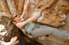 Bouldering in the southeast during Spring Break 2013.

Filename: SRM_20130315_12412825.JPG
Aperture: f/2.8
Shutter Speed: 1/800
Body: Canon EOS-1D Mark II
Lens: Canon EF 16-35mm f/2.8 L