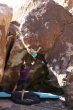 Bouldering during the Hueco Tanks Awesome Fest 14.2.

Filename: srm_20140223_11231651.jpg
Aperture: f/4.0
Shutter Speed: 1/800
Body: Canon EOS-1D Mark II
Lens: Canon EF 85mm f/1.2 L II