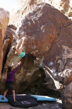 Bouldering during the Hueco Tanks Awesome Fest 14.2.

Filename: srm_20140223_11232056.jpg
Aperture: f/4.0
Shutter Speed: 1/800
Body: Canon EOS-1D Mark II
Lens: Canon EF 85mm f/1.2 L II