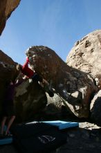 Bouldering during the Hueco Tanks Awesome Fest 14.2.

Filename: srm_20140223_11284091.jpg
Aperture: f/5.6
Shutter Speed: 1/800
Body: Canon EOS-1D Mark II
Lens: Canon EF 16-35mm f/2.8 L
