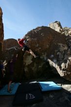 Bouldering during the Hueco Tanks Awesome Fest 14.2.

Filename: srm_20140223_11290298.jpg
Aperture: f/5.6
Shutter Speed: 1/640
Body: Canon EOS-1D Mark II
Lens: Canon EF 16-35mm f/2.8 L