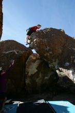 Bouldering during the Hueco Tanks Awesome Fest 14.2.

Filename: srm_20140223_11293005.jpg
Aperture: f/5.6
Shutter Speed: 1/640
Body: Canon EOS-1D Mark II
Lens: Canon EF 16-35mm f/2.8 L