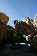 Bouldering during the Hueco Tanks Awesome Fest 14.2.

Filename: srm_20140223_11294808.jpg
Aperture: f/5.6
Shutter Speed: 1/800
Body: Canon EOS-1D Mark II
Lens: Canon EF 16-35mm f/2.8 L