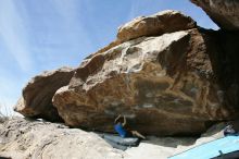 Bouldering during the Hueco Tanks Awesome Fest 14.2.

Filename: srm_20140223_12180216.jpg
Aperture: f/5.6
Shutter Speed: 1/800
Body: Canon EOS-1D Mark II
Lens: Canon EF 16-35mm f/2.8 L