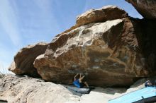 Bouldering during the Hueco Tanks Awesome Fest 14.2.

Filename: srm_20140223_12180218.jpg
Aperture: f/5.6
Shutter Speed: 1/800
Body: Canon EOS-1D Mark II
Lens: Canon EF 16-35mm f/2.8 L