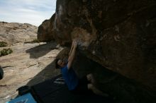 Bouldering during the Hueco Tanks Awesome Fest 14.2.

Filename: srm_20140223_14523462.jpg
Aperture: f/8.0
Shutter Speed: 1/320
Body: Canon EOS-1D Mark II
Lens: Canon EF 16-35mm f/2.8 L